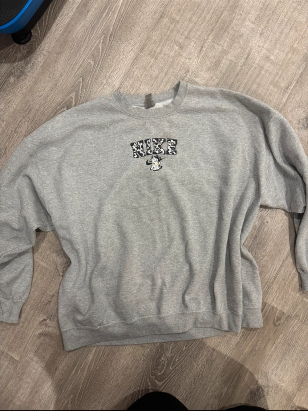 2 Nike Cow Logo Black and Gray Crewneck Sweatshirt